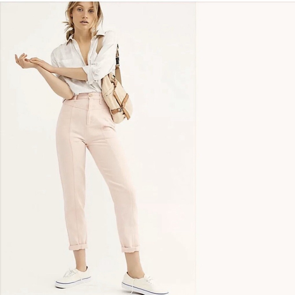 Free People Soft Pink Jeans